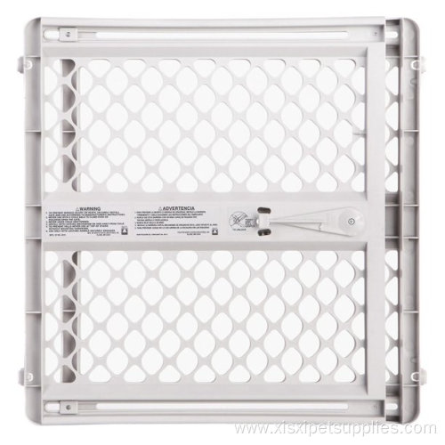 Plastic Pet Gate For Pets Light Gray Fence
